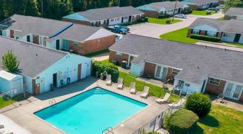 Aerial pool view